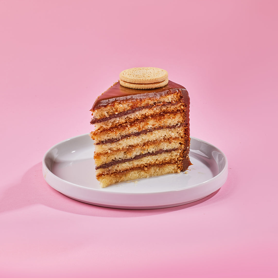 LAYERS NUTELLA AND DULCE DE LECHE CAKE
